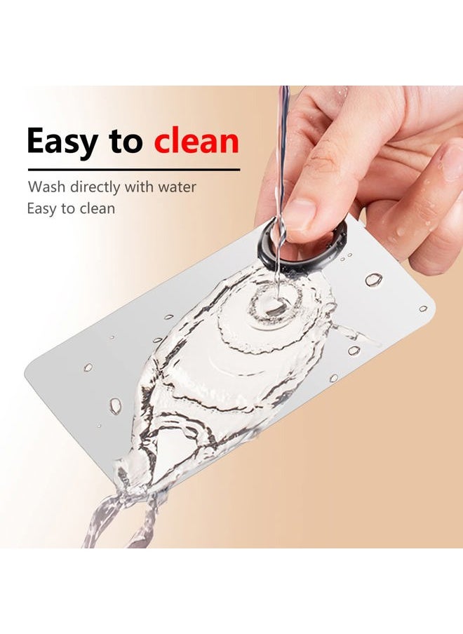 2Pcs Cosmetic Makeup Palette, Premium Stainless Steel Metal Makeup Mixing Palette with Spatula, Makeup Mixing Tray for Mixing Foundation/Eye Shadow/Mascara/Nail Polish/Pigment/Nail Art