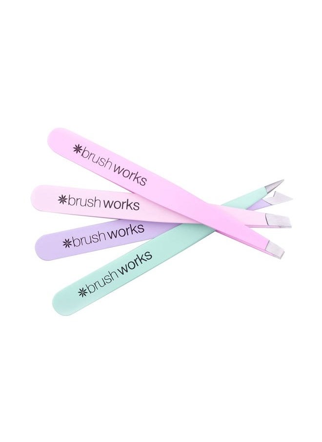 HD 4 Piece Combination Tweezer Set - Pastels
