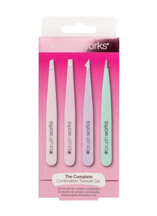 HD 4 Piece Combination Tweezer Set - Pastels
