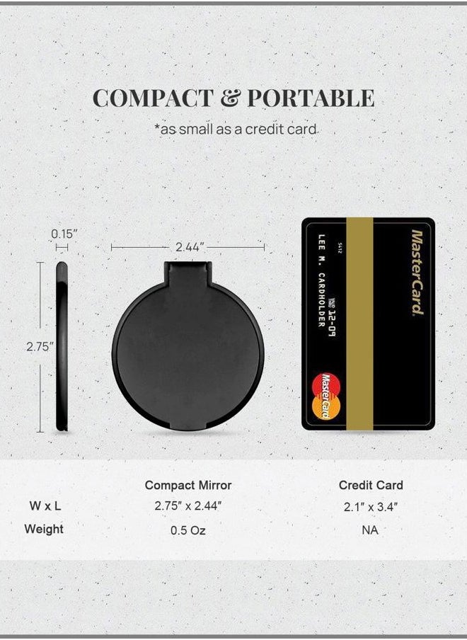 Compact Mirror Bulk, Round Makeup Mirror for Purse, Set of 24 (12-Color)