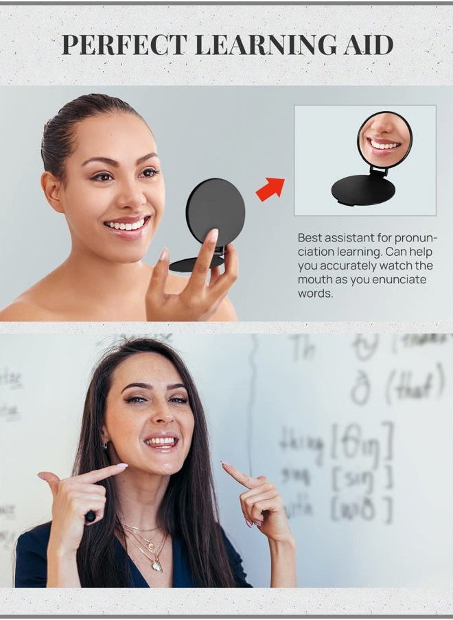 Compact Mirror Bulk, Round Makeup Mirror for Purse, Set of 24 (12-Color)