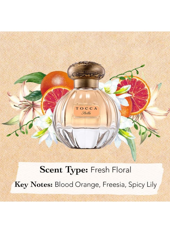Stella Perfume for Women, 1.7oz (50 ml) - Fresh Floral, Blood Orange, Freesia, & Spicy Lily Fragrance