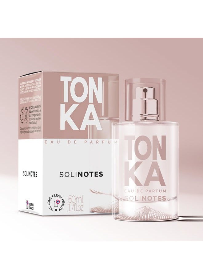 Solinotes Tonka Perfume for Women & Men, 1.7 Fl Oz/ 50 ML Eau De Parfum, Delicate Floral and Soothing Scent with Premium Ingredients - Clean Perfume, Cruelty Free, Vegan, Made in France