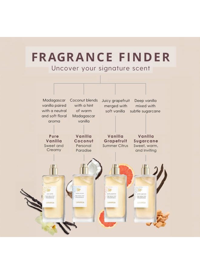 Pure Vanilla Travel Size Roller Perfume for Women, 0.32 Oz - Pure Madagascar Vanilla & Creamy Tonka Bean, The Healthy Fragrance, Clean and Natural