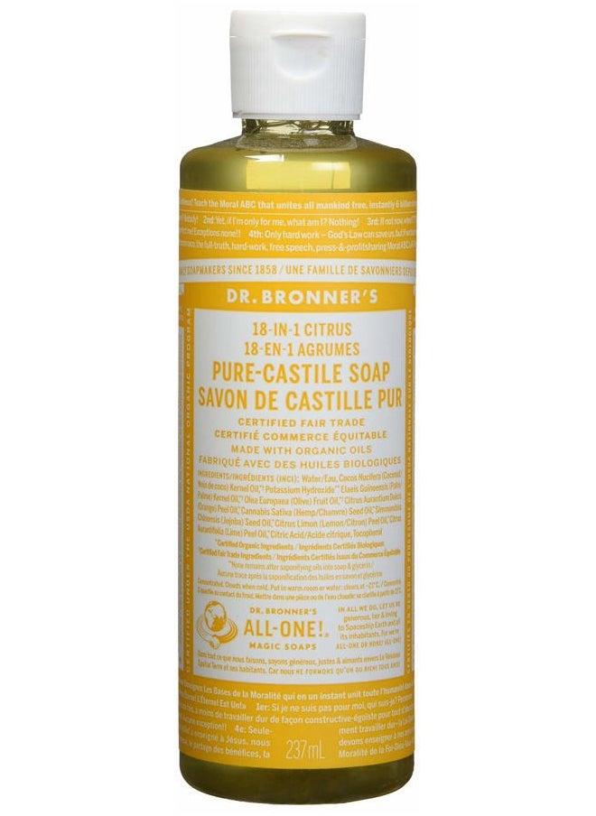 Organic Pure Castile Liquid Soap Citrus Orange - 8 fl oz