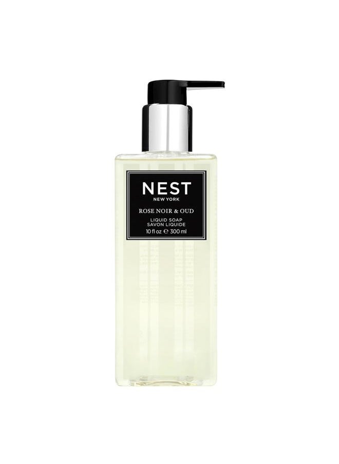 Liquid Soap, Rose Noir & Oud - 10 fl oz - Cleanses & Nourishes Skin - Approx. 300 Pumps Per Bottle - Gluten Free & Cruelty Free