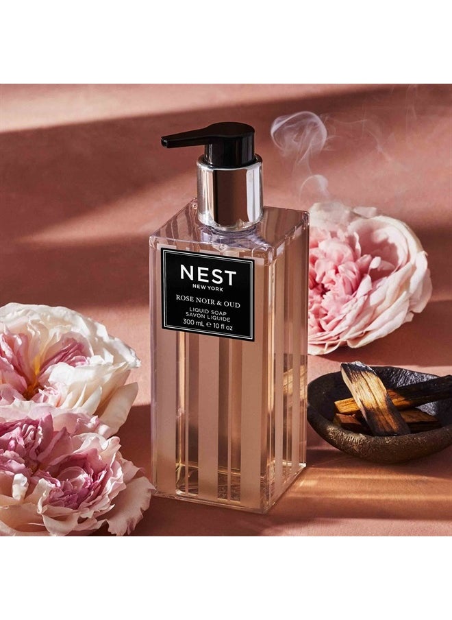 Liquid Soap, Rose Noir & Oud - 10 fl oz - Cleanses & Nourishes Skin - Approx. 300 Pumps Per Bottle - Gluten Free & Cruelty Free