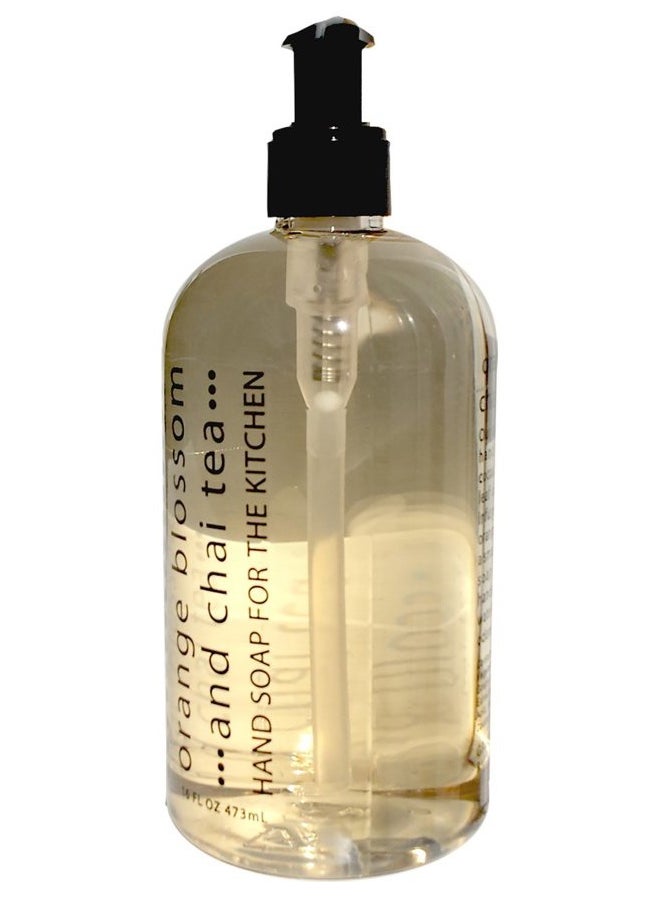 Greenwich Bay ORANGE BLOSSOM CHAI TEA HAND SOAP FOR THE KITCHEN with Shea Butter, Cocoa Butter, Chai Tea, Orange, Grapefruit and Lemon Extracts to Wash Odors and Germs 16 oz