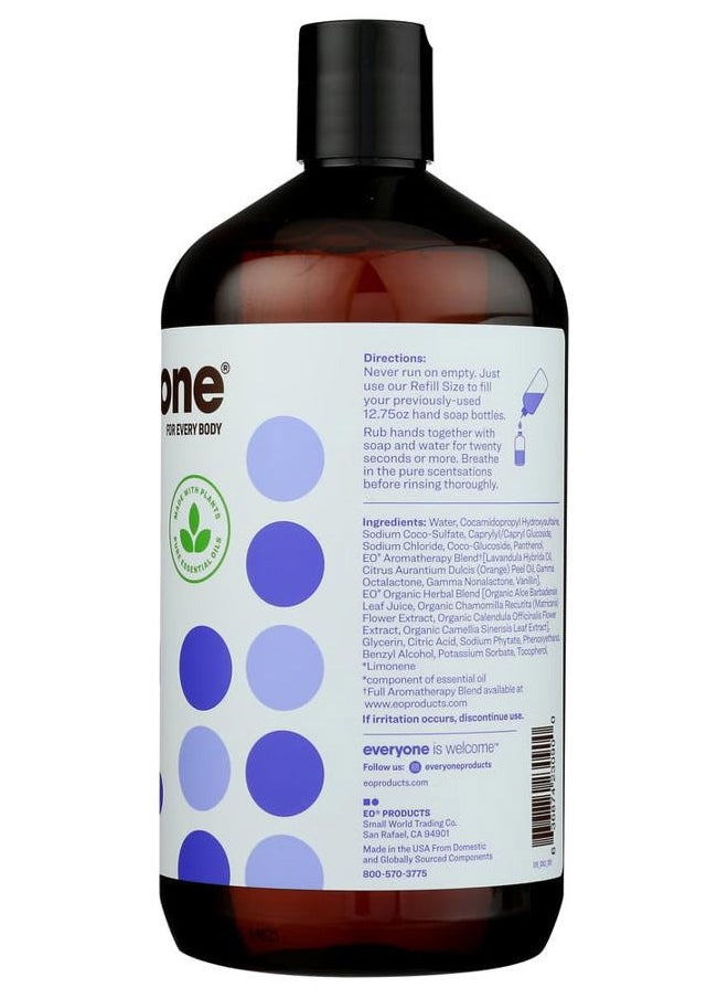 Hand Soap Refill, 32 Ounce (Pack of 6), Lavender and Coconut, Plant-Based Cleanser with Pure Essential Oils