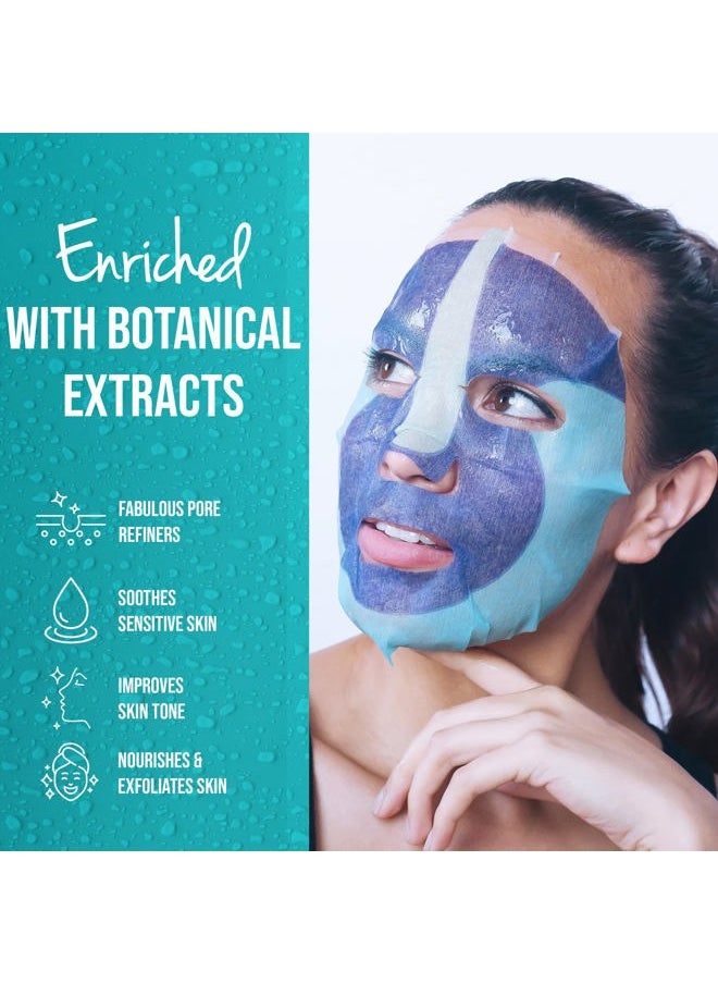 Pretty Animalz Facial Sheet Masks, Fun & Unique Skincare Face Mask with Animal Character Prints, Hydrating & Soothing Korean Facial Mask, Nourishing & Exfoliating Skin Care, Pack of 9