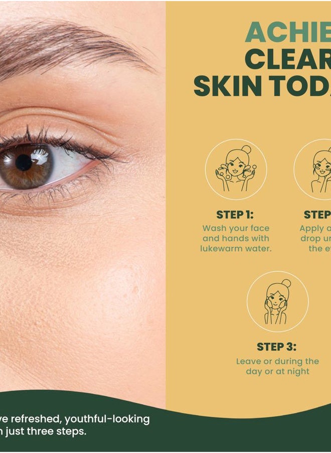 Vitamin-Infused Eye Serum 30ml / 1.0 FL. OZ. - Skin Care Serum with Vitamin C & K, Reduces Dark Circles, Firms, Moisturizes, Hydrates, Restores Youthful Skin, Eye Care for All Skin Types