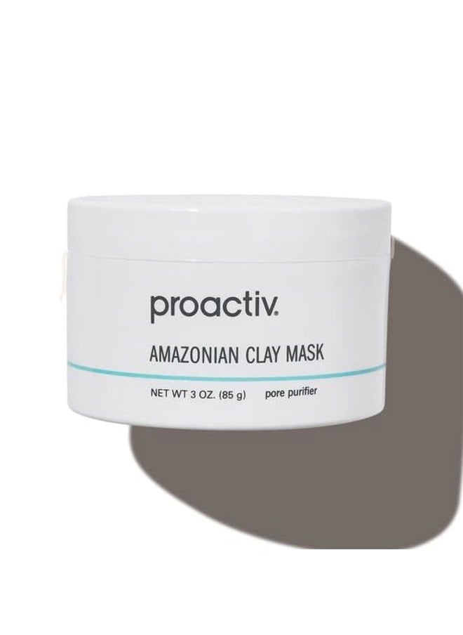 Amazonian Clay Mask, Creamy, Natural Cleansing Skin Care Face Mask with Minerals, Vitamins and Antioxidants, Moisturizing for Acne, Gray, Cucumber, 3 Fl Oz