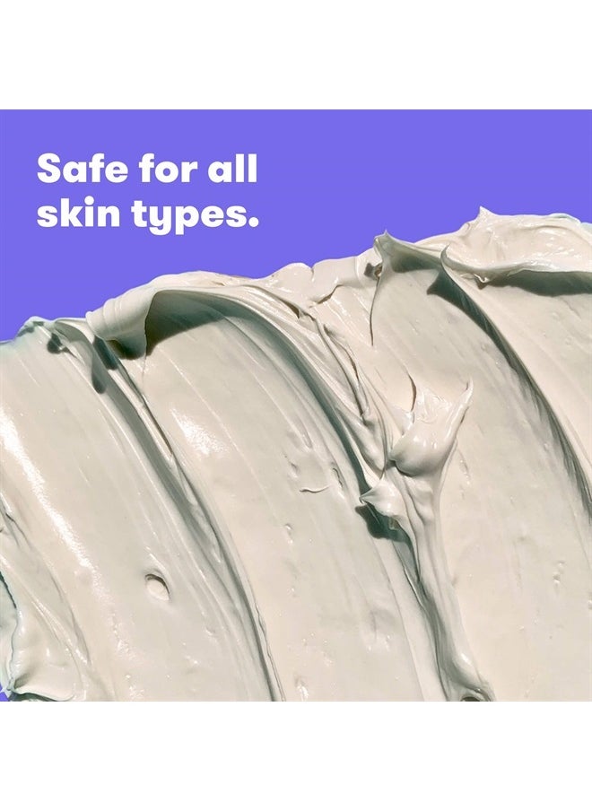 Amazonian Clay Mask, Creamy, Natural Cleansing Skin Care Face Mask with Minerals, Vitamins and Antioxidants, Moisturizing for Acne, Gray, Cucumber, 3 Fl Oz