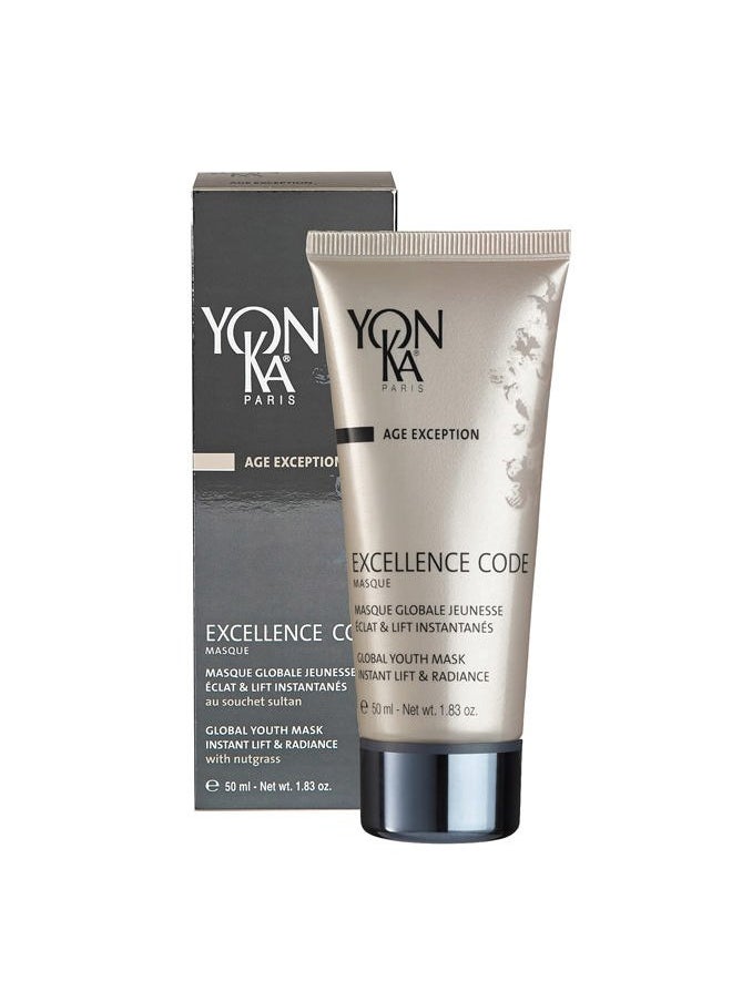Yon-Ka Excellence Code Masque (50ml) Anti-Aging Face Mask and Overnight Sleep Treatment with Hyaluronic Acid, Lift and Firm Skin, Paraben-Free