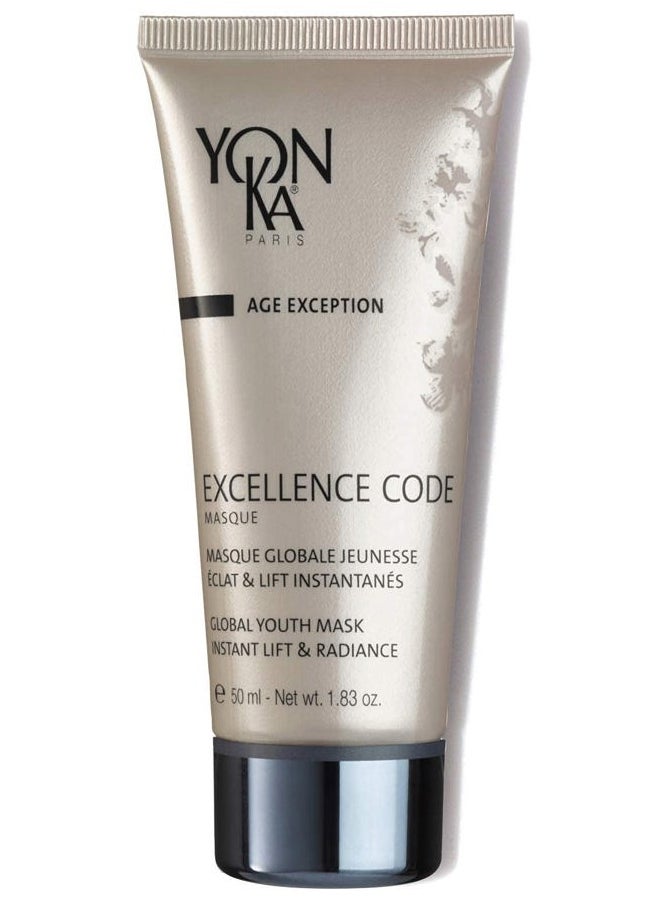 Yon-Ka Excellence Code Masque (50ml) Anti-Aging Face Mask and Overnight Sleep Treatment with Hyaluronic Acid, Lift and Firm Skin, Paraben-Free