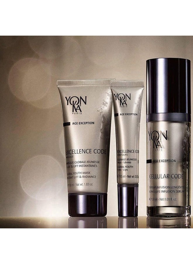 Yon-Ka Excellence Code Masque (50ml) Anti-Aging Face Mask and Overnight Sleep Treatment with Hyaluronic Acid, Lift and Firm Skin, Paraben-Free