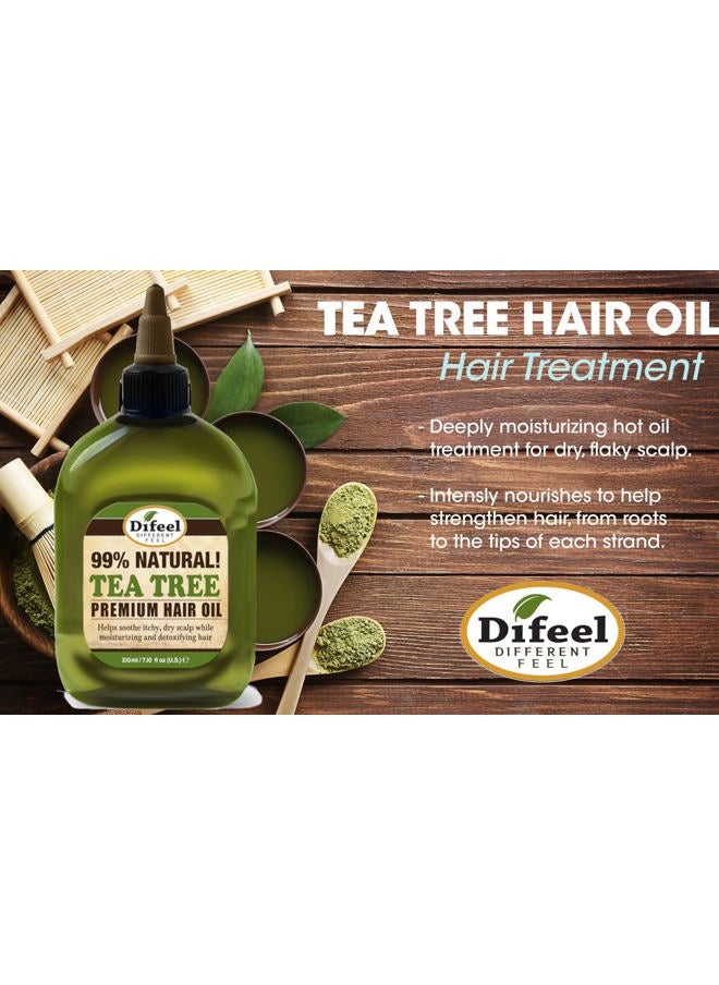 Premium Natural Hair Oil - Tea Tree Oil for Dry Scalp 7.1 Ounce (3-Pack)
