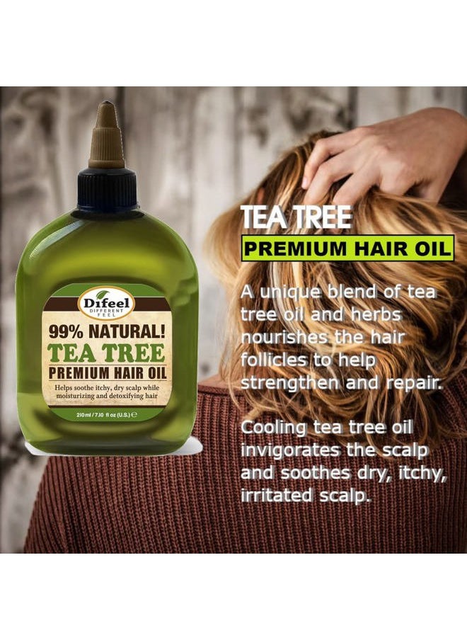 Premium Natural Hair Oil - Tea Tree Oil for Dry Scalp 7.1 Ounce (3-Pack)