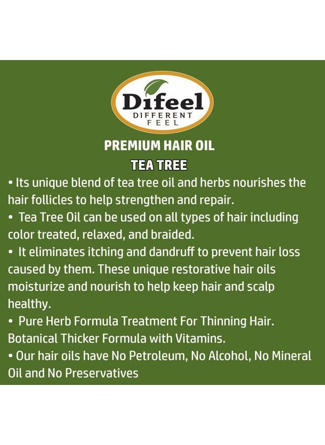 Premium Natural Hair Oil - Tea Tree Oil for Dry Scalp 7.1 Ounce (3-Pack)