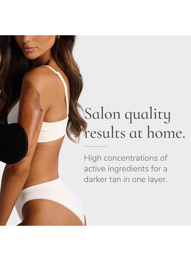 Deluxe Self Tanning Bronzing Mousse, Dark - Streak Free, Professional Quality Sunless Tanning - Up to 5 Self Tanner Applications per Bottle, Cruelty Free, Naturally Derived DHA - 4 FL Oz