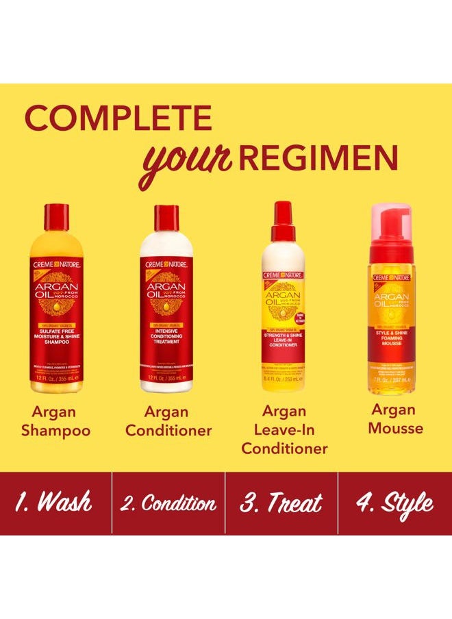 Argan Oil Shampoo, Moisture & Shine Shampoo, Sulfate Free Hair Care Formula, Nourishes, Hydrates, Detangles, 12 fl. oz.