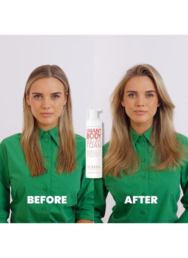 I Want Body Volume Foam - Lightweight Mousse for Full, Thick Hair, Adds Volume & Texture, Ideal for Fine to Medium Hair Types - 6.8 Fl Oz