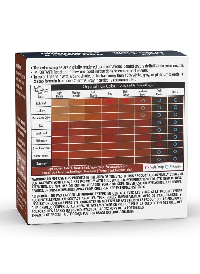 Light Mountain Henna Hair Color & Conditioner - Burgundy Hair Dye for Men/Women, Organic Henna Leaf Powder and Botanicals, Chemical-Free, Semi-Permanent Hair Color, 4 Oz (Pack of 3)