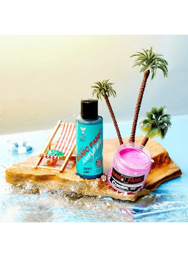 Siren's Song Hair Color - Amplified - Semi Permanent Hair Dye - Neon Blue Green Color - Glows in Blacklight - Vegan, PPD & Ammonia Free - For Coloring Hair on Women & Men