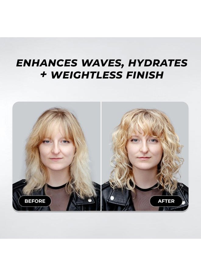Hair Wavetech Hydrating Wave Cream, Vegan Formula Wavy Hair Curl Cream with Coconut and Argan Oil for Definition, Breakage Protection, and Hair Hydration, 5 Fl. Oz