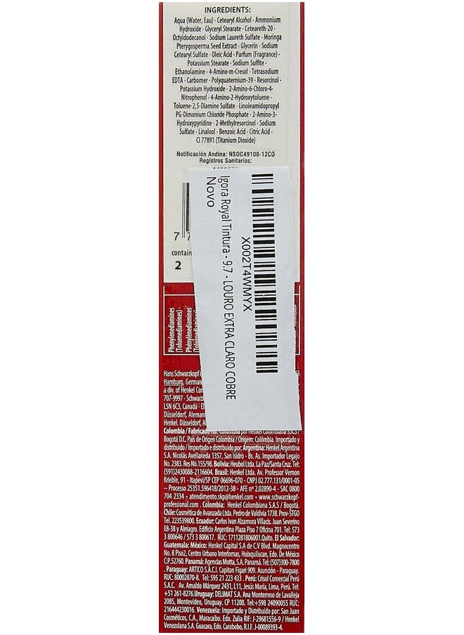 Igora Royal Hair Color, 9-7, Extra Light Copper Blonde, 60 Gram