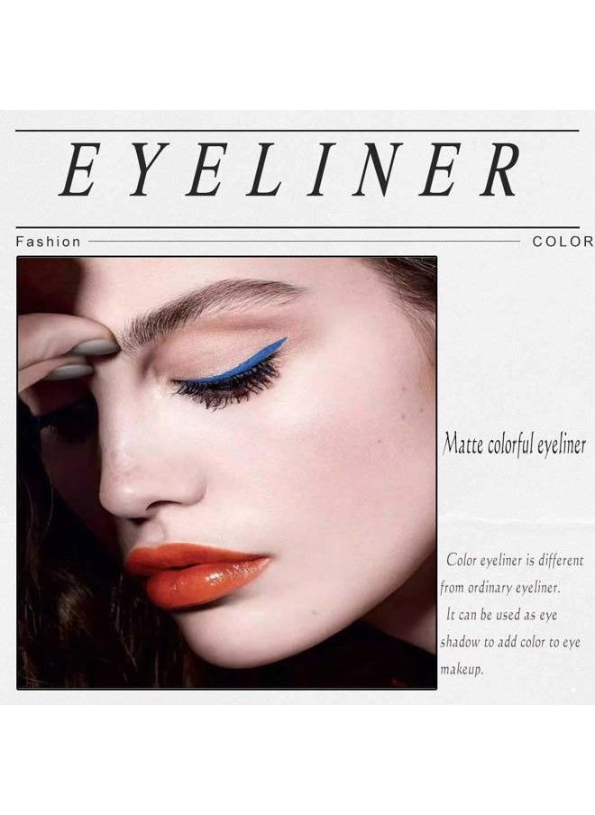 Eyeliner Stamp Matte Eye Liner Pen High Pigment Cosplay Eyeliners Long Lasting Costume Eyes Makeup for Women and Girls Pack of 1 (C-Red)