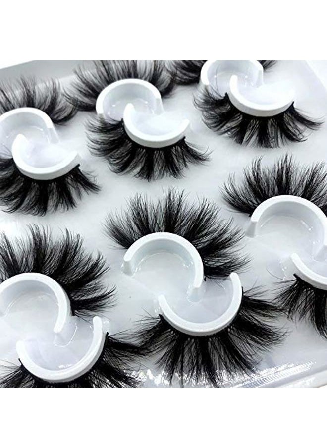 6 Pairs Fluffy False Eyelashes Natural Faux Mink Strip 3D Lashes Pack (MDF-12)