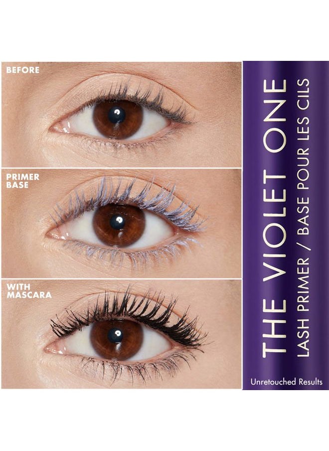 Violet One Lash Primer - Eyelash Primer That Volumizes Your Eyelashes Pre-Mascara, Jasmine Flower Wax Lash Primer To Hydrate, Prep And Condition Lashes, Vegan, Cruelty Free