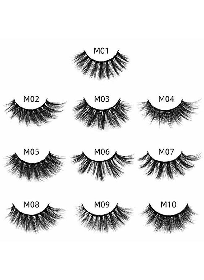Wholesale Eyelashes 10/20/30/40/50/100 Pairs Faux 3D Mink Lashes Natural False Eyelashes Makeup Cilios Thick Mink Eyelashes In (mix 10pair)