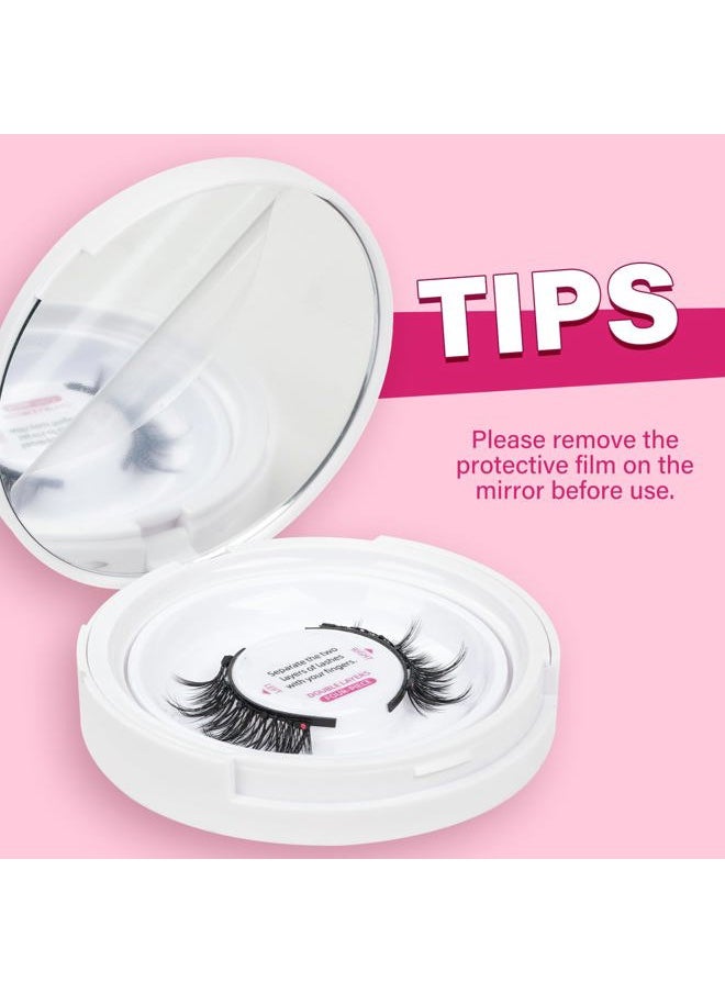 Cluster Lashes 72 Pcs DIY Eyelash Extension Individual Lashes D-16mm Thin Band Easy to Apply at Home (First Glance, D-16mm)