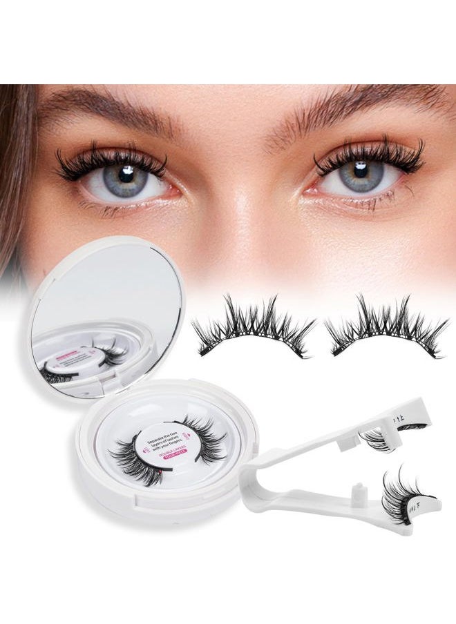 Cluster Lashes 72 Pcs DIY Eyelash Extension Individual Lashes D-16mm Thin Band Easy to Apply at Home (First Glance, D-16mm)