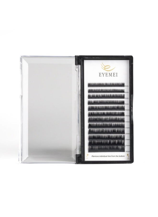 Eyelash Extensions 0.07 D Curl Natural Faux Mink Eyelash Extensions Individual Lashes Extension 13mm Tray Salon Use by EYEMEI