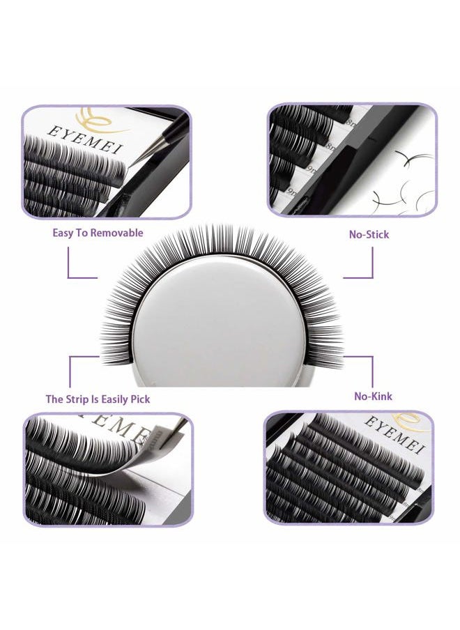Eyelash Extensions 0.07 D Curl Natural Faux Mink Eyelash Extensions Individual Lashes Extension 13mm Tray Salon Use by EYEMEI