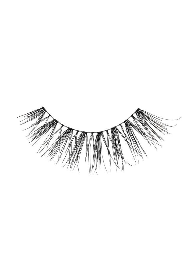 Ever EZ Lashes Double Pack #11 with Easy Angle Lash Applicator, Easy-To-Apply Lightweight False Eyelashes, 100% Cruelty-Free Natural Human Hair, Reusable and contact lens friendly, 2 Pairs Black