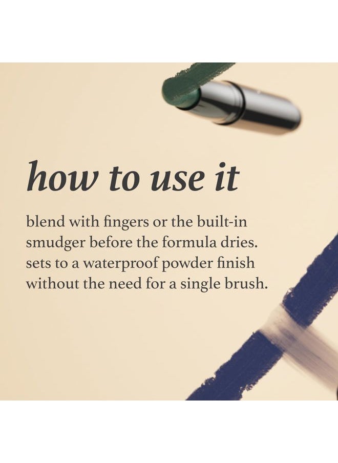 Eyeshadow 101 Crème-to-Powder Waterproof Eyeshadow Stick – Cocoa Shimmer – Long-Lasting, Crease-Proof, Rich Brown Shimmer Eyeshadow with Built-in Smudger