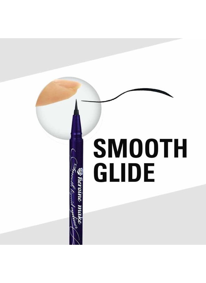 by KISSME Waterproof Smooth Liquid Eyeliner, Japanese Eye Makeup for Smudge-free, Super Keep 01 Jet Black