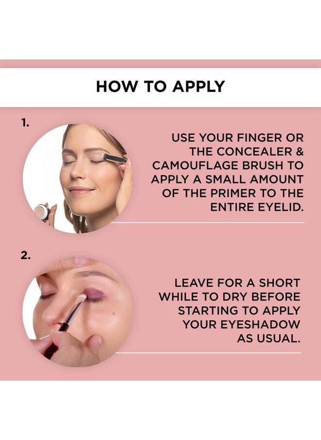 Eyeshadow Base - Improves Eye Shadow Staying Power & Prevents Creasing - Creamy Consistency - Neutral Tones - Eye Makeup - Vegan - 0.16 Fl Oz