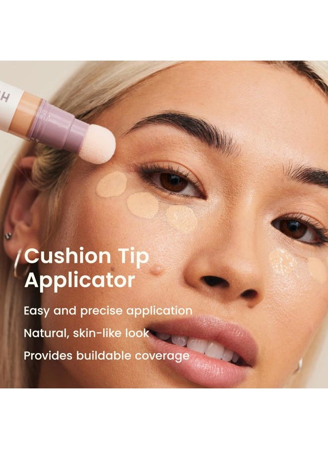 Perfect Complexion Under Eye Concealer and Serum, Korean Makeup, Hydrating Under Eye Serum Concealer Stick for Dark Circles and Puffiness, Peptide Serum with Medium Coverage