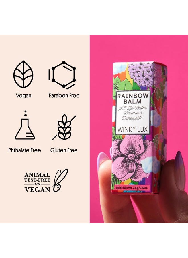Rainbow pH Tinted Lip Balm, Hydrating Lip Balm, Cherry Pink Tint With Vitamin E and Jojoba Oil to Moisturizer Lips, Vegan & Cruelty Free