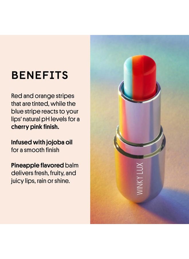 Rainbow pH Tinted Lip Balm, Hydrating Lip Balm, Cherry Pink Tint With Vitamin E and Jojoba Oil to Moisturizer Lips, Vegan & Cruelty Free