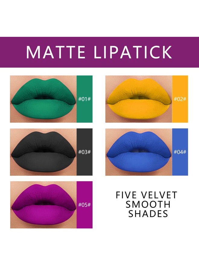 10 Colors Lipstick, Matte Velvet&Glitter Metallic Colors, for Glossy Radiant&Full Matte Lip Gloss, Non-Stick Cup Long Wear Lip Glaze, High Pigmented Lipstick Cosmetic-SET B