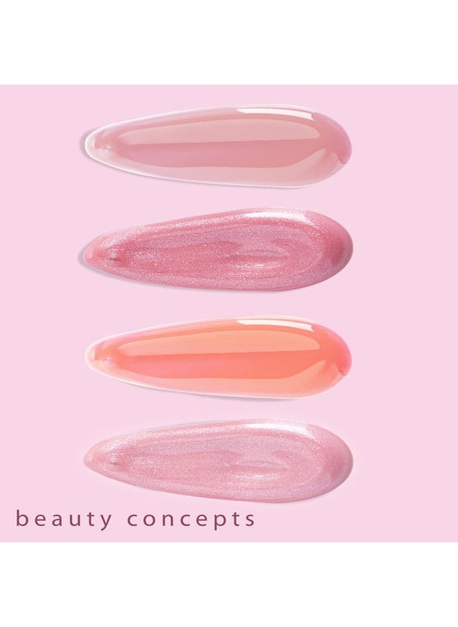 Beauty Concepts Lip Gloss Collection – Shimmering, Glossy Lip Makeup Set for a Radiant Finish, Pink Colors Collection