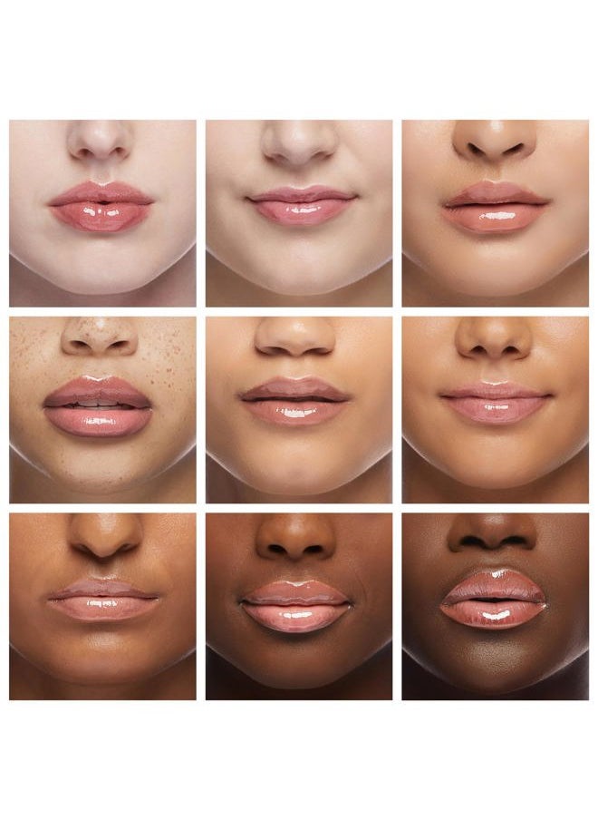 Lip Gloss Butter Bomb Gloss Non-Sticky Lip Gloss Vitamin E Natural Nude Lip Makeup - 7.8mL (0.26 US fl.oz) (Flirty)