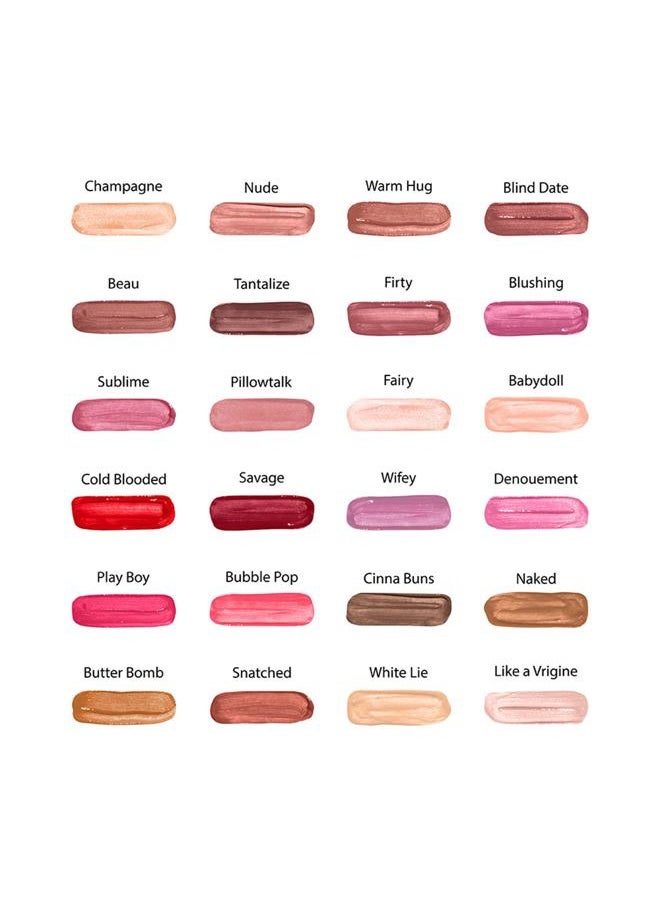 Lip Gloss Butter Bomb Gloss Non-Sticky Lip Gloss Vitamin E Natural Nude Lip Makeup - 7.8mL (0.26 US fl.oz) (Flirty)