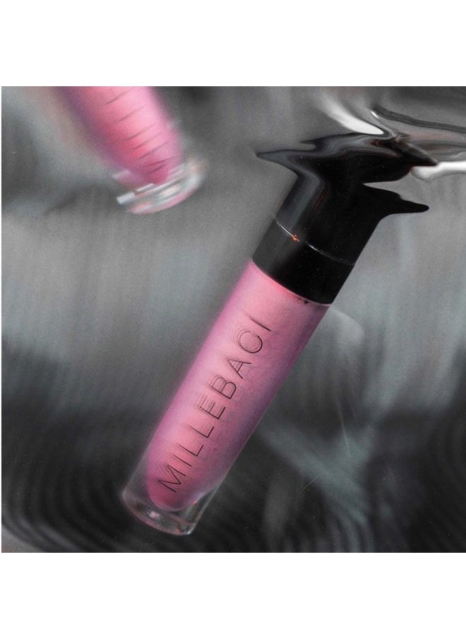 Millebaci Long Lasting Liquid Lipstick Pink, Lustrous Moisturizing Creamy Formula with Vitamin E Intense Color Pigment High Impact Makeup Lip Cream Color Stick Balm For Women (Color 40)